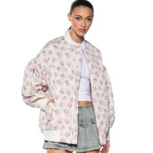 Mable Oversized Quilted Bomber Jacket